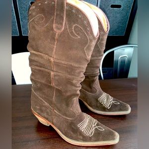 Steve Madden Brown Leather Cowboy Cowgirl Boots Women’s  10